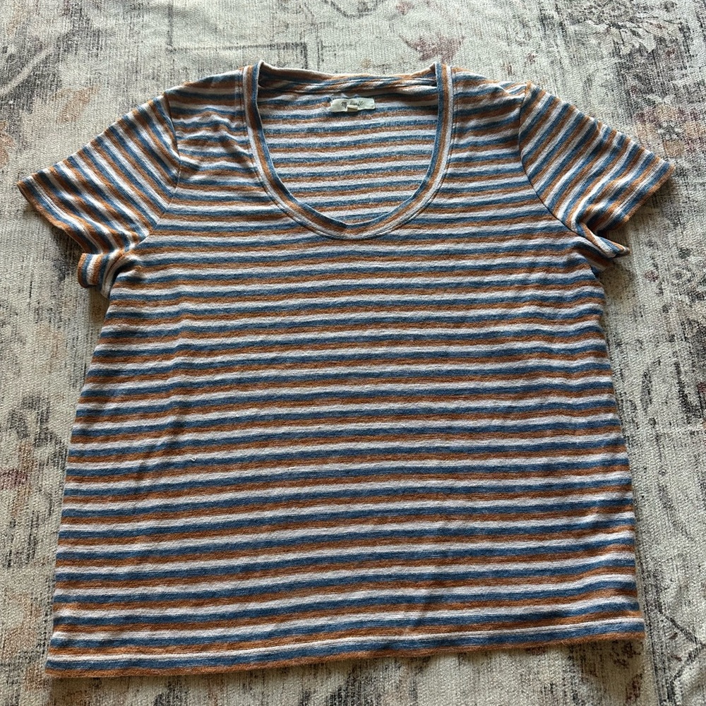 Madewell Striped Scoop Neck T-Shirt